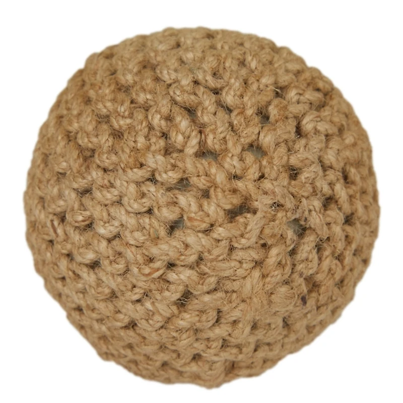 Handmade Jute Rope Orbs, Set of 4