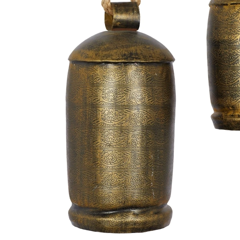 Bronze Metal Hanging Bells, Set of 3