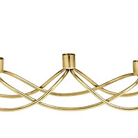 Gold Stainless Steel Curved Candelabra