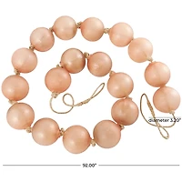 Frosted Amber Glass Bead Garland