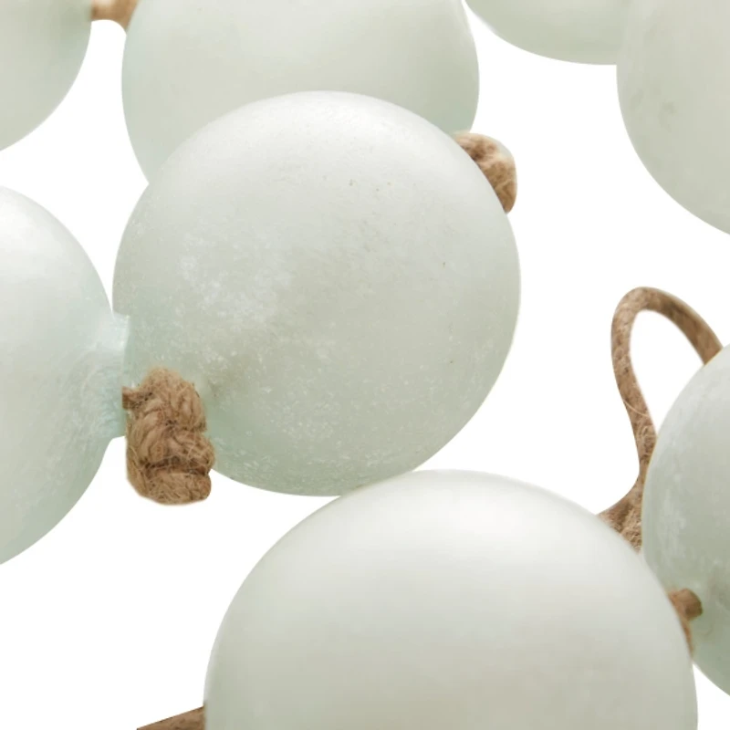 Frosted Light Teal Glass Bead Garland