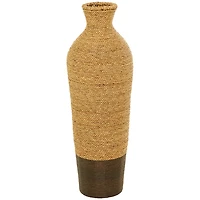 Two-Toned Natural Seagrass Floor Vase, 33 in.
