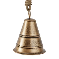 Gold Flared Metal Hanging Bells, Set of 3