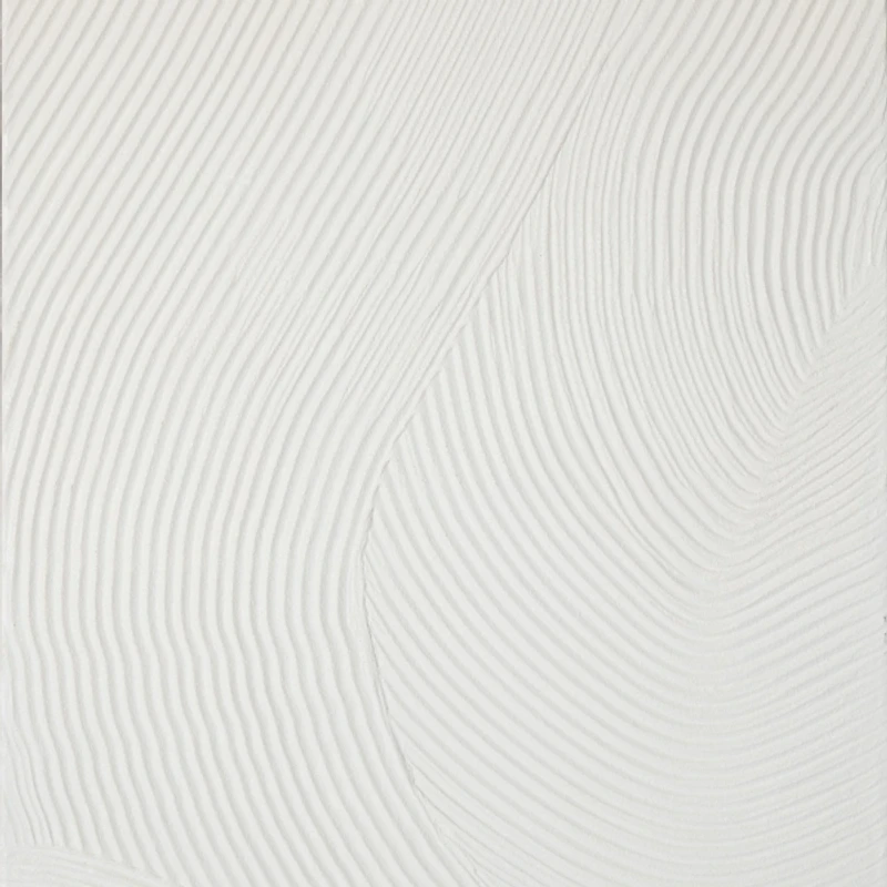 White Geometric Dimensional Canvas Art Print