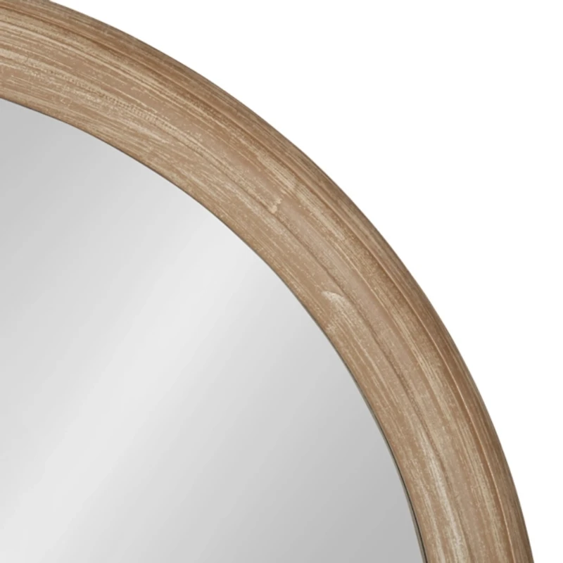 Wood Round Mansel Mirror