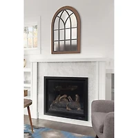 Brown Windowpane Arch Nala Mirror
