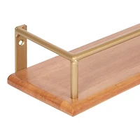 Natural & Gold Rectangle Cameron Shelves, Set of 2