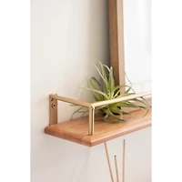 Natural & Gold Rectangle Cameron Shelves, Set of 2