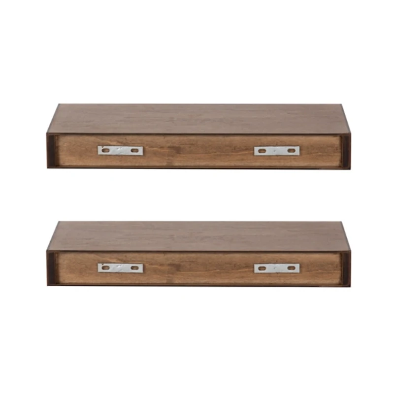 Rustic Wood 2-pc. Floating Shelves