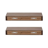 Rustic Wood 2-pc. Floating Shelves
