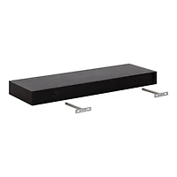 Black Wood 2-pc. Floating Shelves, 24 in.