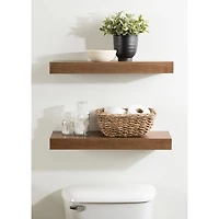 Rustic Wood 2-pc. Floating Shelves, 24 in.