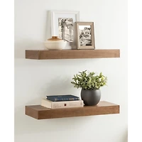 Rustic Wood 2-pc. Floating Shelves, 24 in.