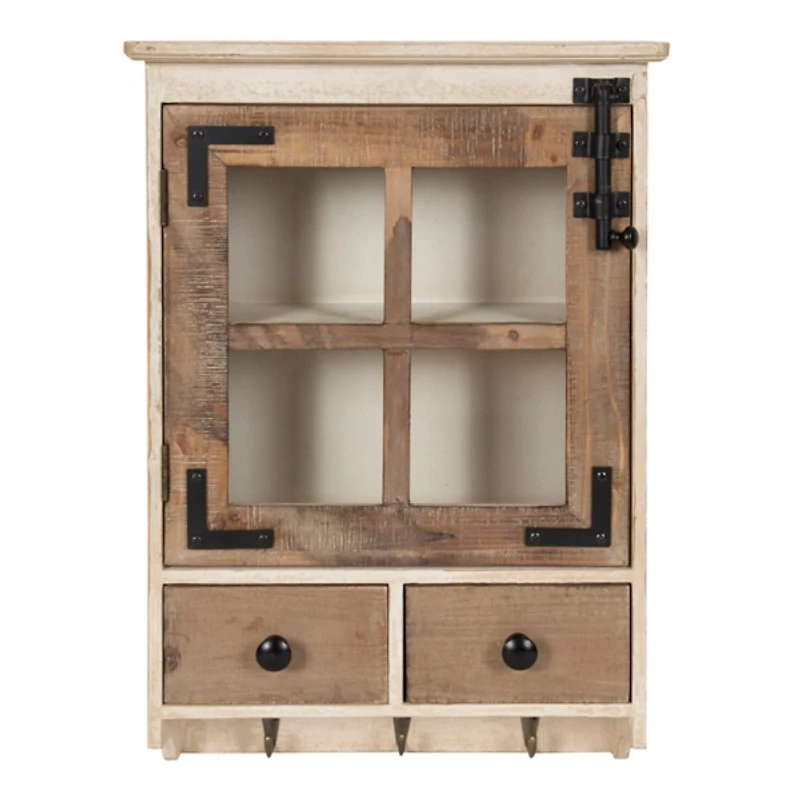 Farmhouse 2-Drawer Wall-Mounted Cabinet