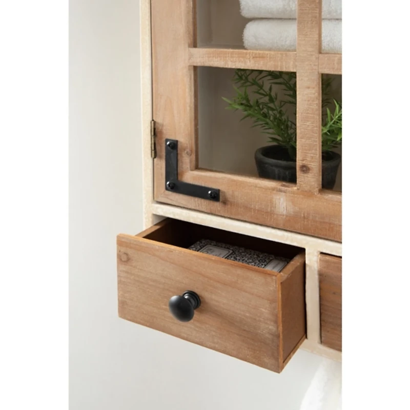 Farmhouse 2-Drawer Wall-Mounted Cabinet