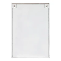 Farmhouse Chic White Wood & Iron Wall Cabinet