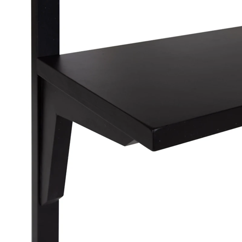 Black Traditional Two-Tiered Wall Shelf