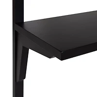 Black Traditional Two-Tiered Wall Shelf