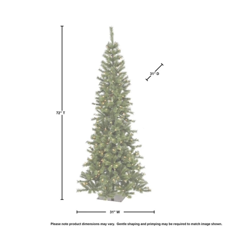 6 ft. Pre-Lit Asheville Alpine Christmas Tree