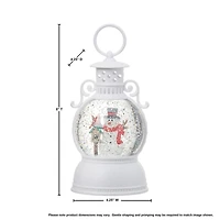 Pre-Lit Snowman and Cardinal Snow Globe
