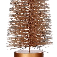 Snowy Bronze Bristle Christmas Trees, Set of 3