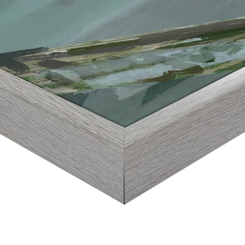 Pierside Pelican Framed Canvas Art Print