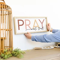 Pray Wait Trust Wall Plaque