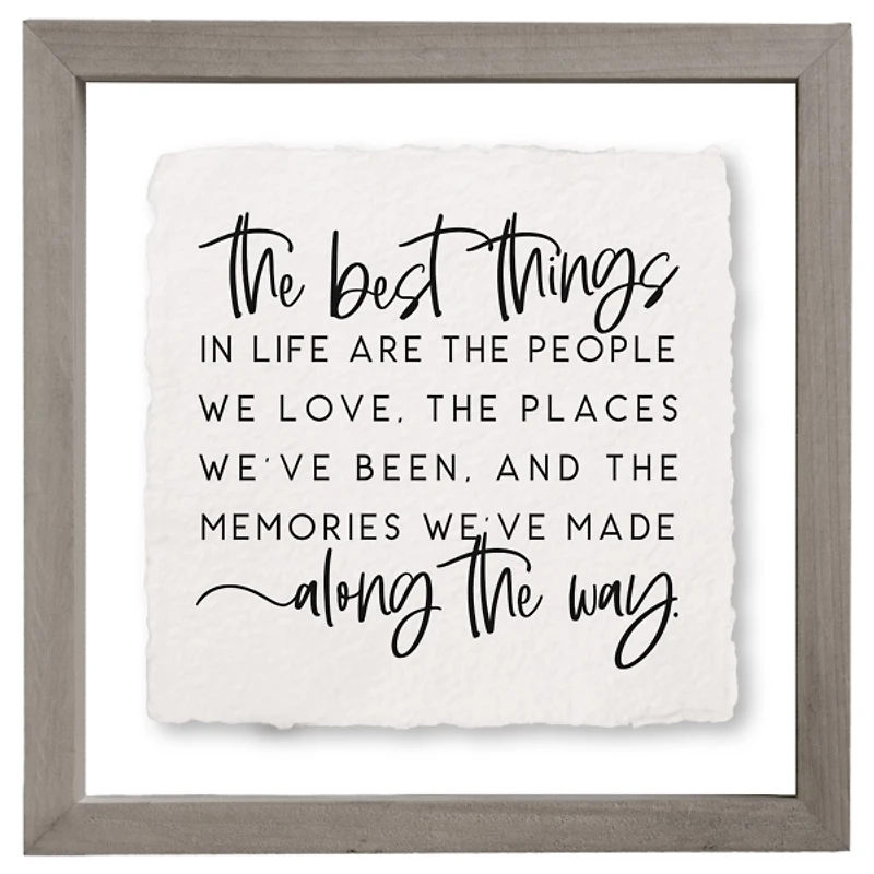 The Best Things in Life Wall Plaque