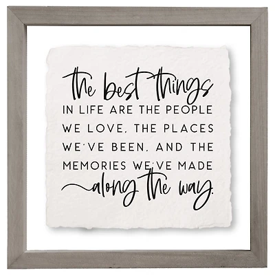 The Best Things in Life Wall Plaque