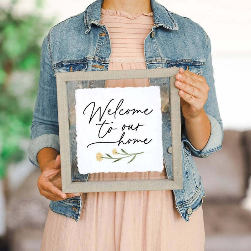 Welcome to Our Home Framed Wall Plaque