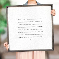 Love You Most Framed Wall Plaque