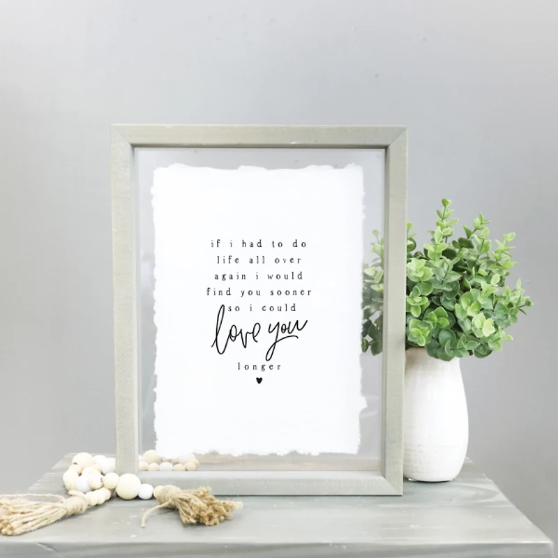 Love You Longer Framed Wall Plaque