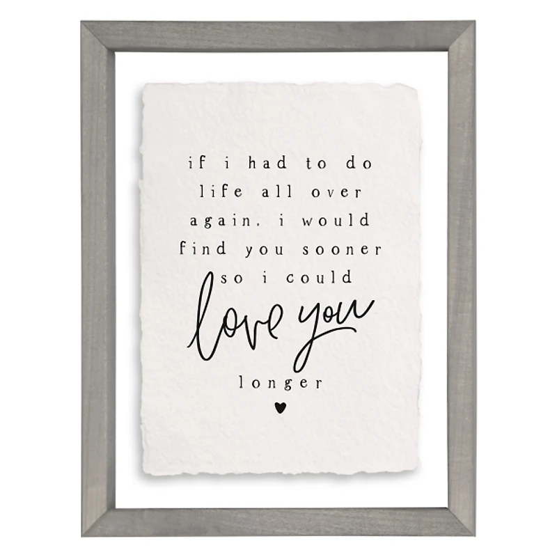 Love You Longer Framed Wall Plaque