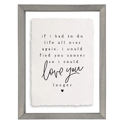 Love You Longer Framed Wall Plaque