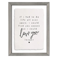 Love You Longer Framed Wall Plaque