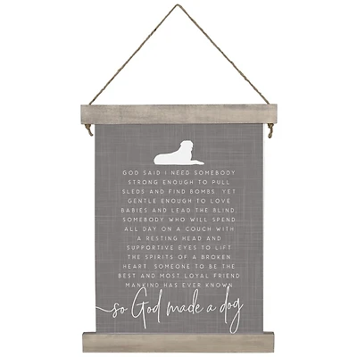 God Made a Dog Wall Plaque