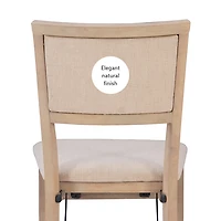 Beige Keira Folding Dining Chairs, Set of 2