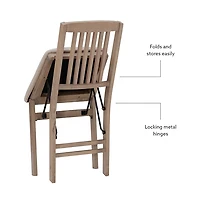 Beige Triena Folding Dining Chairs, Set of 2