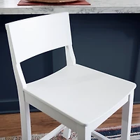 White Wood Devin Counter Stools, Set of 2