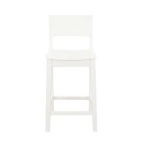 White Wood Devin Counter Stools, Set of 2