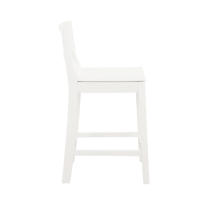 White Wood Devin Counter Stools, Set of 2