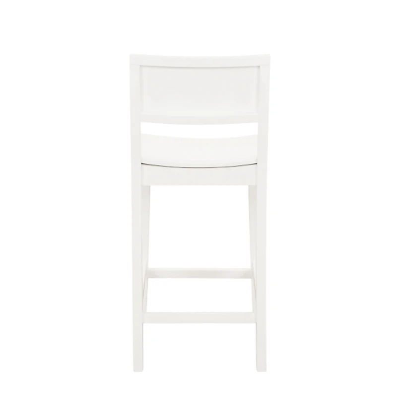 White Wood Devin Counter Stools, Set of 2