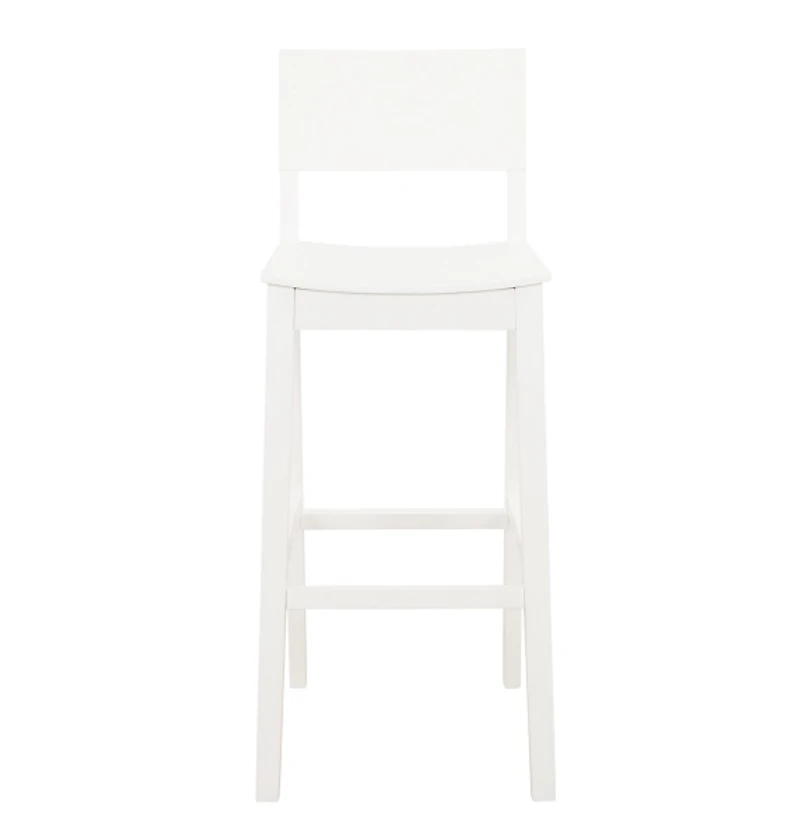 White Wood Devin Bar Stools, Set of 2