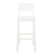 White Wood Devin Bar Stools, Set of 2