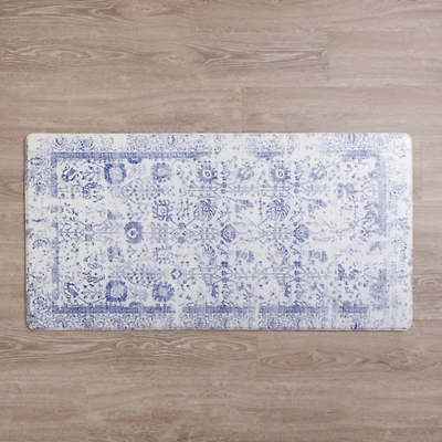 Navy Vintage Floral Kitchen Mat