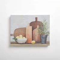 Cutting Boards with Lemons Canvas Art Print