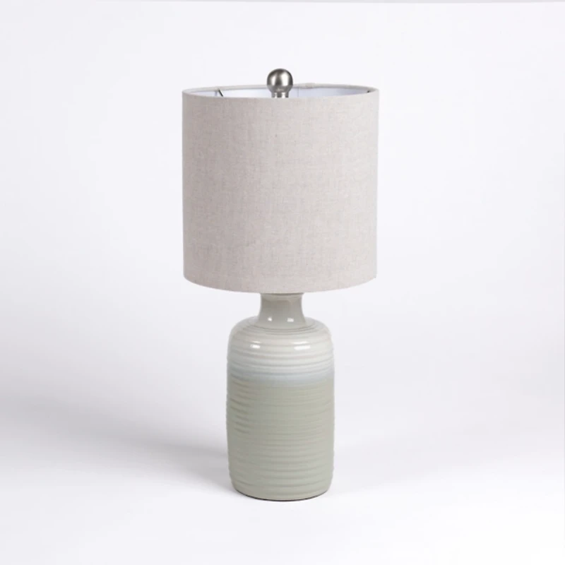 Gray and Green Ombre Ceramic Table Lamp