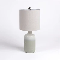 Gray and Green Ombre Ceramic Table Lamp