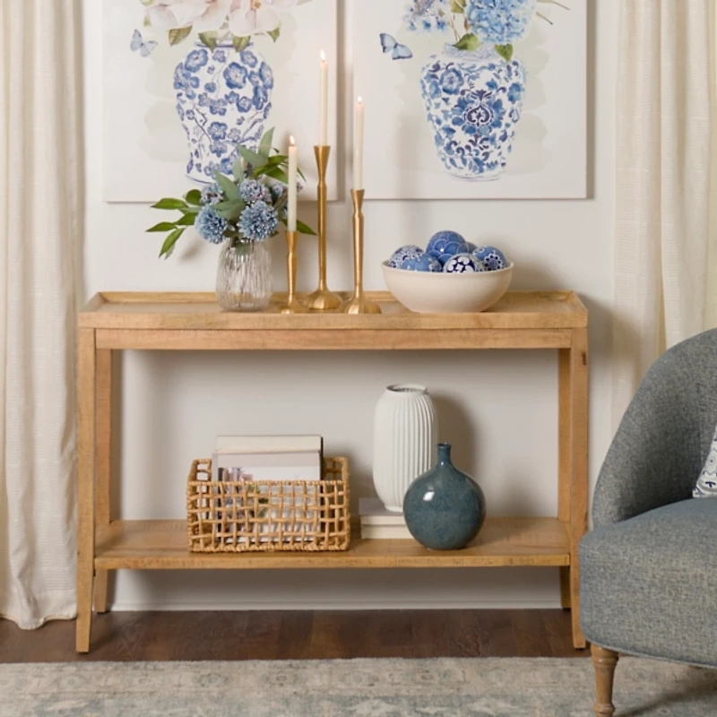 Natural Wood Hughes Console Table