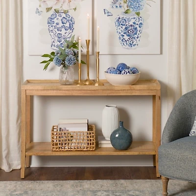 Natural Wood Hughes Console Table
